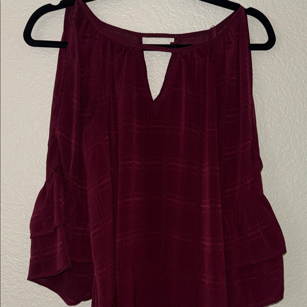 Elegant Burgundy Women's Top